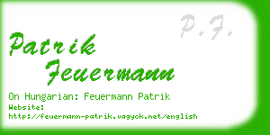 patrik feuermann business card